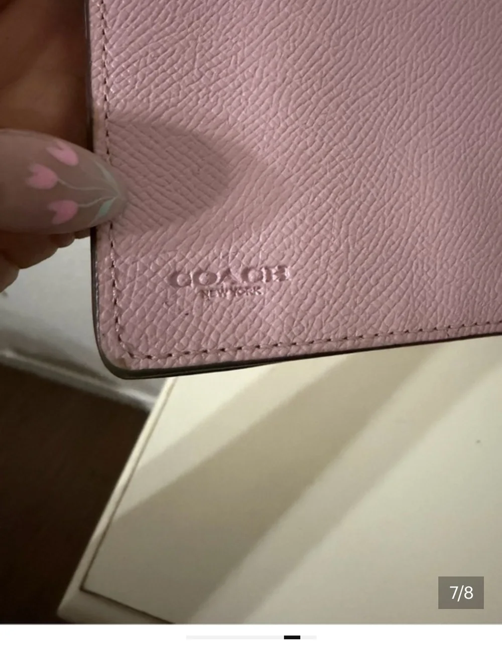 Coach Pink Leather Wristlet Wallet (FREE BEAUTY GIFT INCLUDED)
